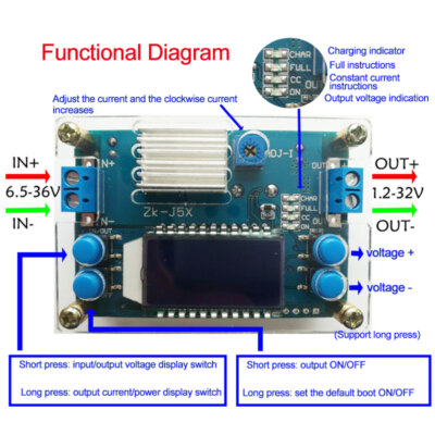 Produktbild von ZK-J5X J5X 5A CNC Boost-down Module DC Constant Voltage And