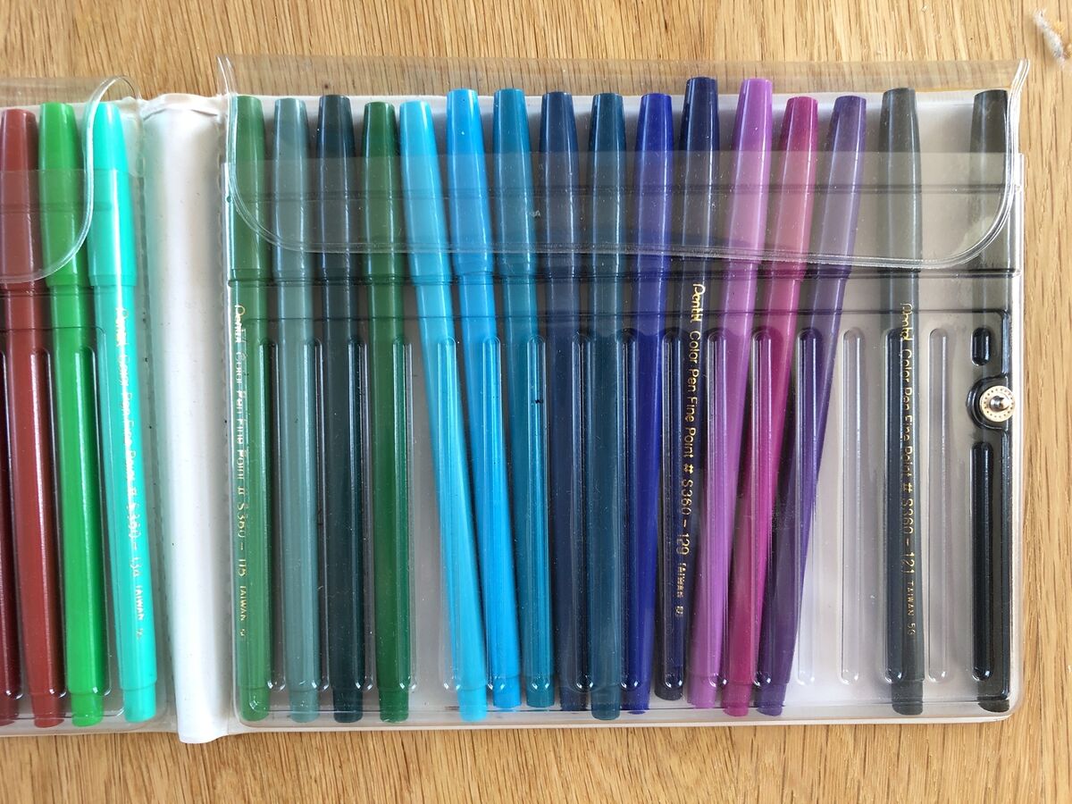 Vintage Pentel 36 Color Pen Set S360-36 (Partial - 3 Colors Vintage Pentel 36 Color Pen Set S360-36 (Partial - 3 Colors