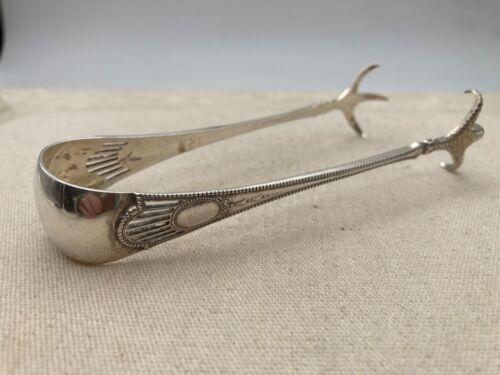 Antique Sterling Silver ~ SUGAR TONGS ~ JM Van Kempen Dutch - Picture 2 of 6