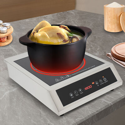 #ad Electric Induction Commercial Cooktop One Burner Electric Hot Plate Touch 110V $94.66