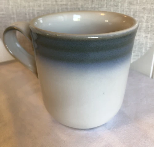 NORITAKE STONEWARE "SORCERER PATTERN - 8620" BLUE/BROWN COFFEE MUG