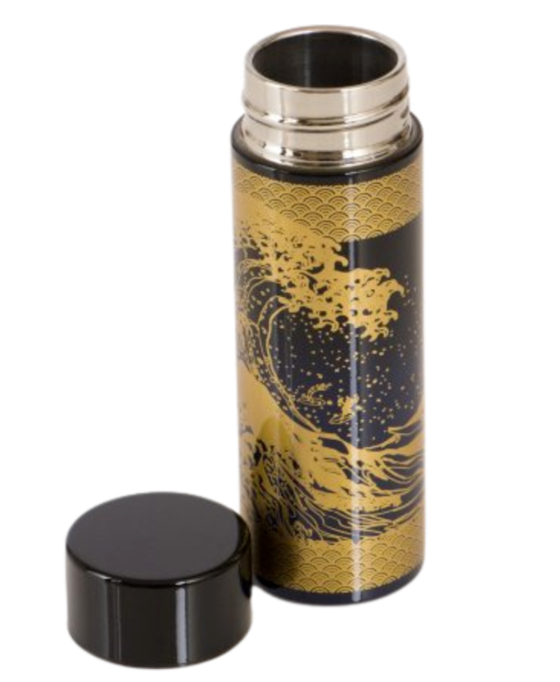 Ukiyo-e Water Bottle Stainless Yamanaka Lacquerware Hokusai Wave