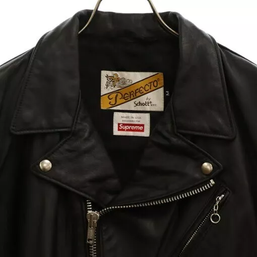 Veste Schott SUPREME 17AW Chief Tassel Double Riders cuir noir homme taille M