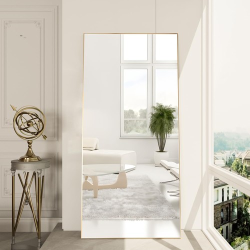 CASSILANDO Full Length Mirror 165x60cm Floor Mirror Large Gold Mirror Blcak - Picture 34 of 34