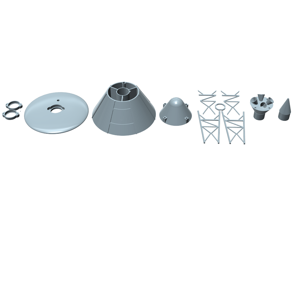 Apollo Abort Capsule Builders Kit By Boyce Aerospace Hobbies | eBay