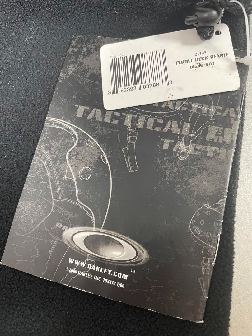 Oakley Flight Deck Beanie Black 001 Helmet Limited Edition Rare