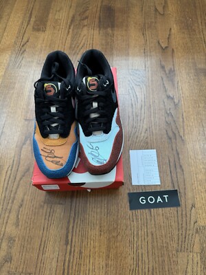 Nike Air Max Premium De’Aaron Fox Swipa Men Size 10 CJ9746-001 Signed By  FOX