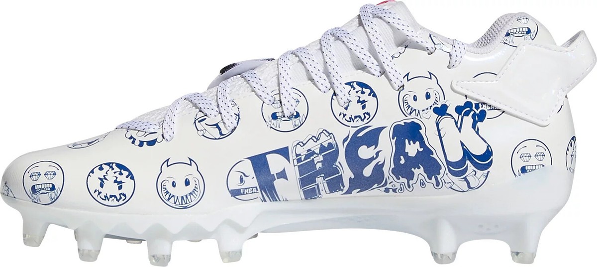 Adidas Men\'s Size 14 Freak 22 Big Mood Football Cleats White Blue GZ6902 New Adidas Freak 22 Big Mood GZ6902 Football Cleats White/Blue  main image 3