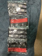 X-CHENG Scarf Balaclava Mask-Neck Gaiter Scarf, 4 PACK!- Grey American Flag! New