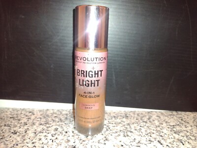 Makeup Revolution Bright Light Face Glow. 4 In 1. Luminous Deep. 0.77 oz. New.  