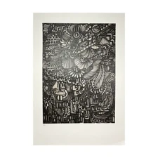 RENE PORTOCARRERO. Engraving. Serigraphy / cardboard. Contemporary Cuban Art.