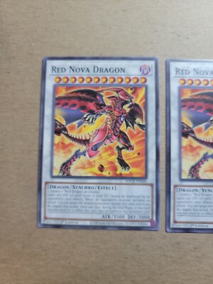 3x Red Nova Dragon - SDCK-EN046 - 1st Edition - YuGiOh-LP