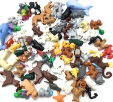 LEGO LOT OF 5 RANDOMLY PICKED ANIMAL FIGURES BIRDS DINO CATS DOGS CUTE FIGS MIX