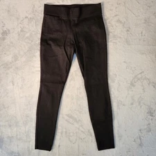 American Giant Leggings Women 2 Black Mid Rise USA Made Run Yoga Gym Active Wear