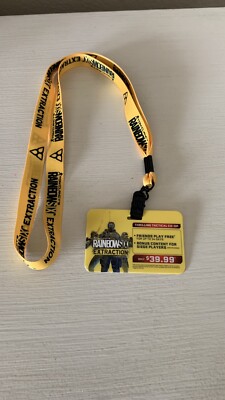 Tom Clancy's Rainbow Six Extraction Lanyard w/Badge Clip GameStop Employee Promo