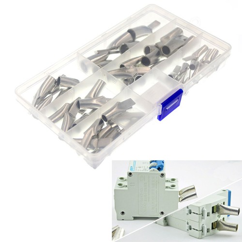 45pcs C45 Copper Crimp Connector Needle Terminal Lugs Assortment Set Kit AWG 1-6 - Picture 3 of 5