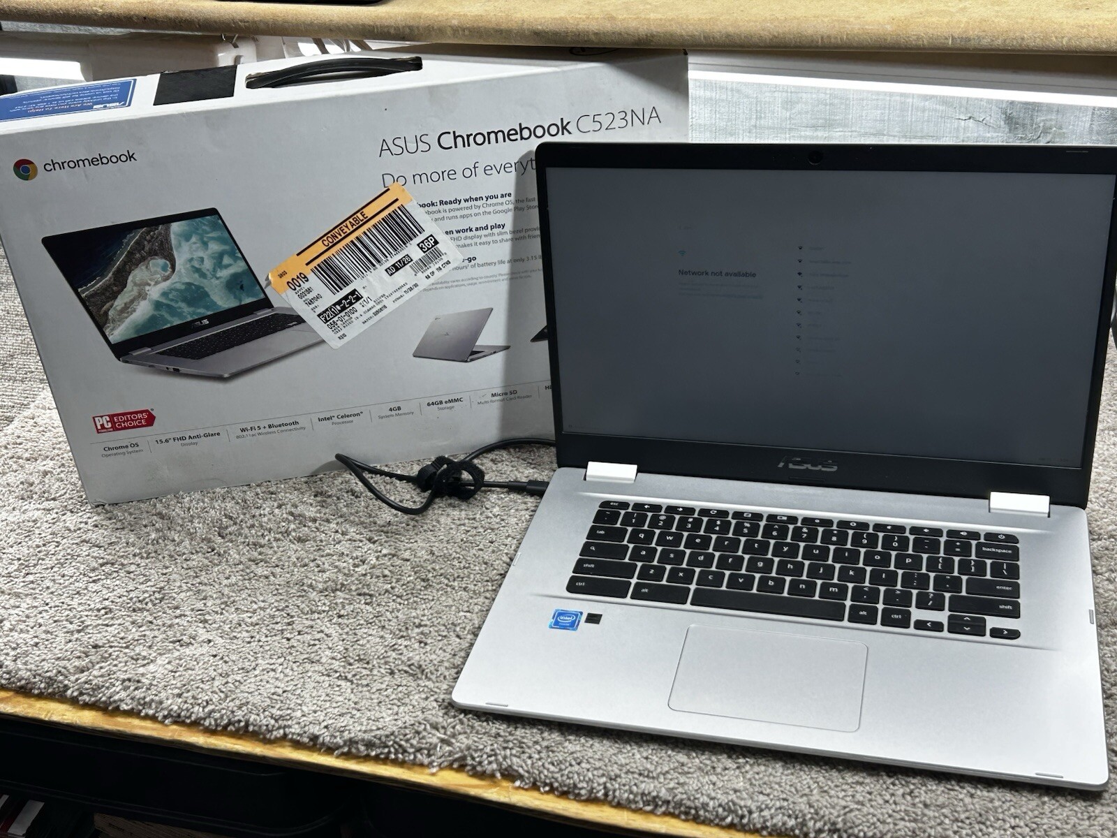 Asus Chromebook C523NA 15.6 FHD Laptop 4GB RAM 64GB Storage Chrome OS US-image