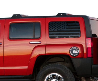 Distressed USA Flag Decal for Hummer H3 - Rear 3rd window American Flag ...