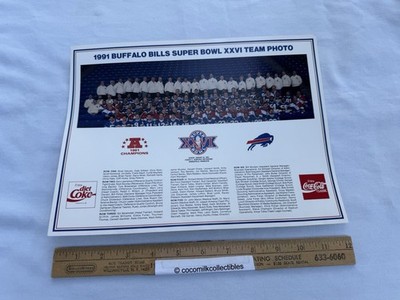 1991 Buffalo Bills Picture Levy Bruce Smith Kelly Super Bowl XXVI Team Photo