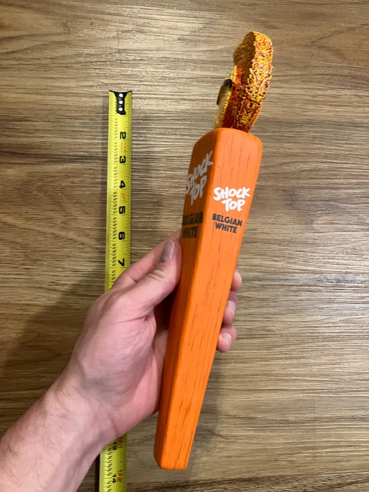 Shock Top Beer Tap Handle Knob Keg Bar Topper Brewing Belgian White Orange Base - Image 4 of 4