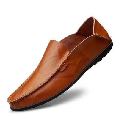 Leather Shoes Comfortable Mesh Men Loafers Casual Shoes Flats Driving Shoes