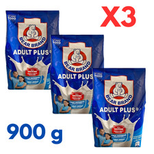Bear Brand Fortified Powdered Milk Adult plus 900g  3 Pack 