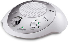 Homedics Soundsleep White Noise Sound Machine, Silver, Small Travel Sound Machin