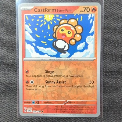 Castform Sunny Form Reverse Holo Sv08 Surging Sparks 020/191 70HP
