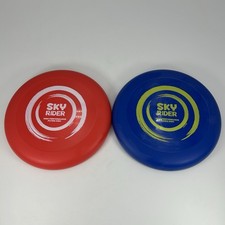  2 Set SKY RIDER High Performance Flying Disc RED  BLUE Throwing Disc Frisbee