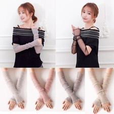 Summer Arm Warmers Thin UV Driving Gloves Sun Protection Sleeves Mesh Lace Glove