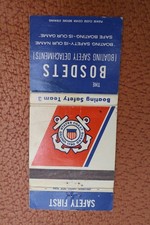 COAST GUARD BOSDETS BOATING SAFETY MATCHBOOK COVER PSA CHECKLIST