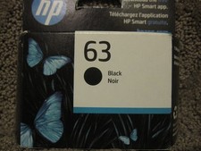 HP F6U62AN Black Ink Cartridge Genuine OEM  63 JUL/2027