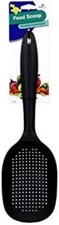Food Scoop With Strainer 35cm Black Slotted Spoon Kitchen Utensil