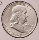 1951-D Franklin Half Dollar, AU  #3118