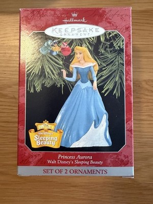 Hallmark Keepsake Princess Aurora Walt Disney's Sleeping Beauty 2 Piece Set 1998