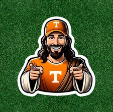 Jesus is a Tennessee Sports fan 100% waterproof vinyl sticker - several sizes