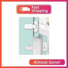 Qinzcp 2 Pack Updated Baby Safety Proof Fridge Latch Lock to Keep Door Closed,Ch