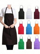 Unisex Adult Apron Men's Ladies Cooking Baking Kitchen BBQ Catering Chef Plain