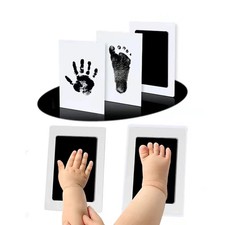 Newborn Baby Hand Footprint Kit Ink Pad Photo Frame DIY Baby Shower Gift Set