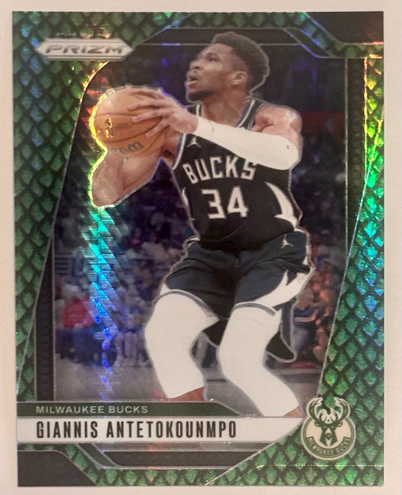 2024-25 Prizm Giannis Antetokounmpo #85 Jade Dragon Scale /48 SSP Color Match