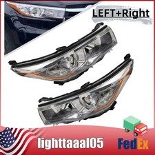 For 2014 2015 2016 Toyota Highlander 1 Pair Headlamps Headlights Left+Right Side