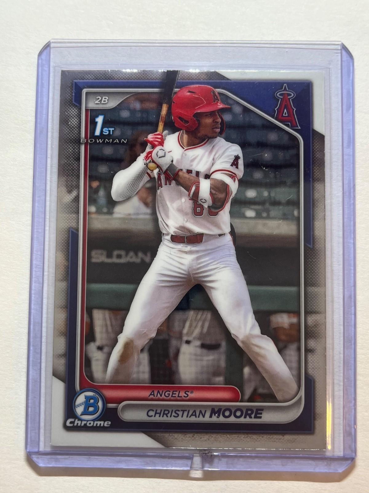 2024 Bowman Draft Chrome Prospect Christian Moore Angels 1st Bowman