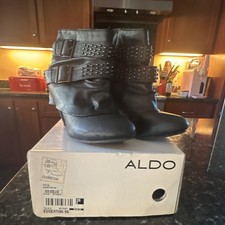 ALDO EDGERTON-96 Womens Black Leather Studded...