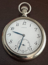 VINTAGE 16 SIZE LONGINES SWING OUT POCKET WATCH CAL. 19.75 KEEPING TIME 17 JEWEL