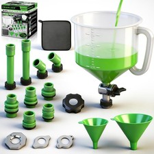 SWANLAKE 18-Piece No-Spill Coolant Funnel Kit, Radiator Funnel Burping Tool, Coo