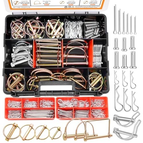 270PCS Hitch Pins Clip Pins Assortment Kit for Tractors & Trailers