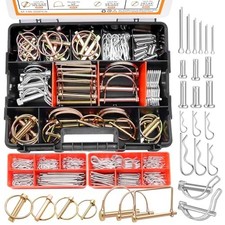 270PCS Hitch Pins Clip Pins Assortment Kit for Tractors & Trailers