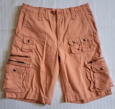VTG Polo Ralph Lauren Combat Cargo Shorts Mens 32 Salmon Paratrooper Utility Y2K