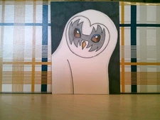 ACEO Original Mixed Media Painting Art Card ATC Portrait 80's Rock Band #56