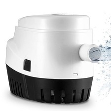 12V 750GPH Submersible Bilge Pump w/ Auto Float Switch  0.7in Drain Outlet